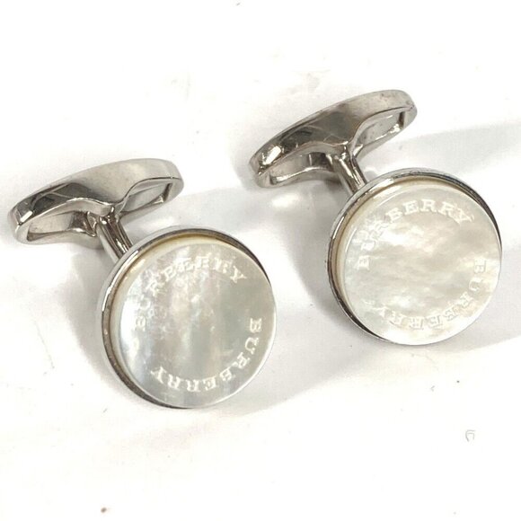 BURBERRY logo Accessories cuffs Metal Silver - Picture 1 of 7
